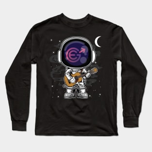 Astronaut Guitar Evergrow EGC Coin To The Moon Crypto Token Cryptocurrency Blockchain Wallet Birthday Gift For Men Women Kids Long Sleeve T-Shirt